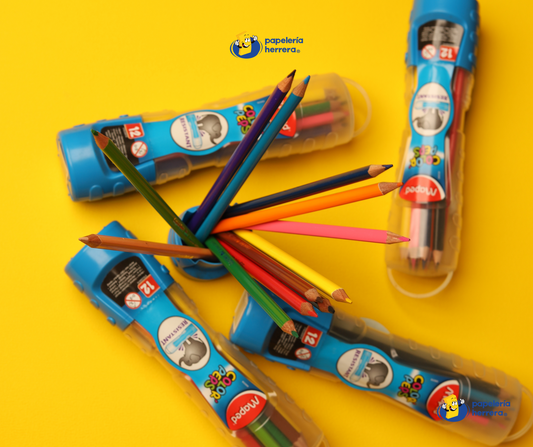 Crayón de Madera Color Peps Triangular Resistant Largo 12 Colores Tubo Plastico