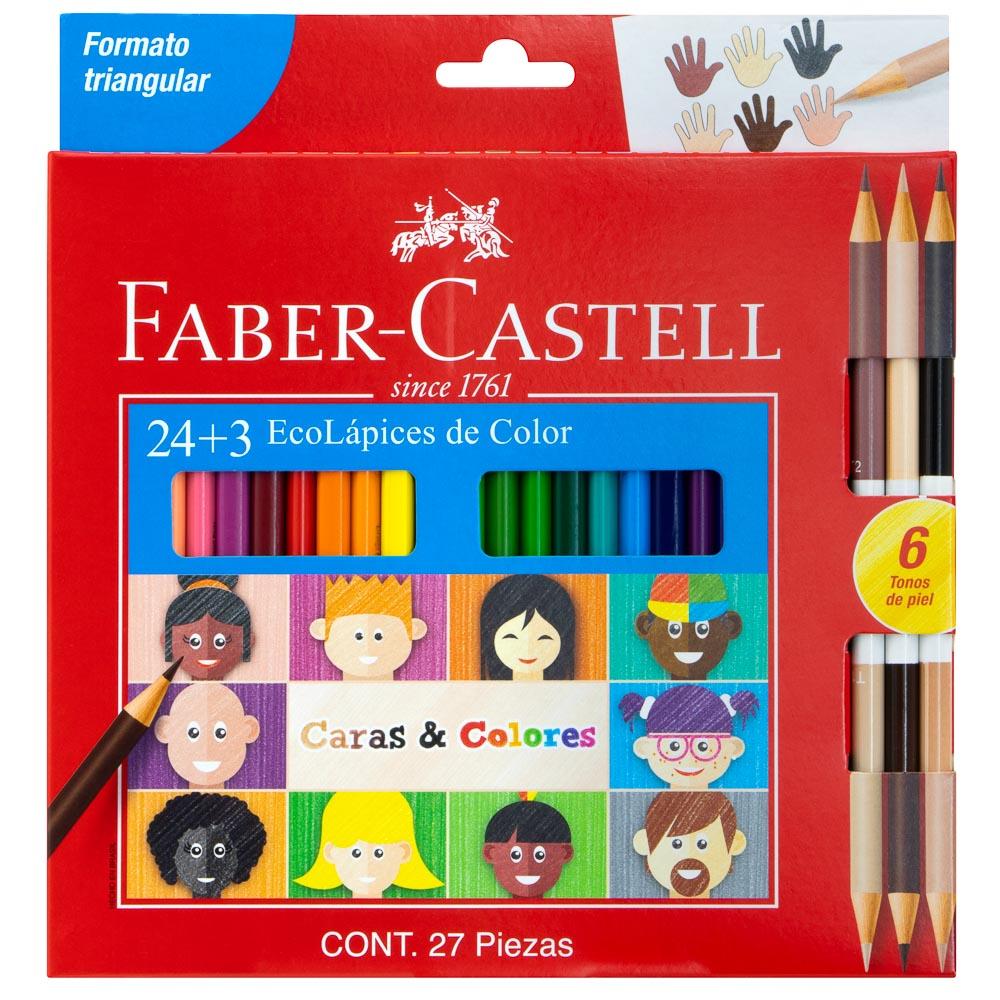 CRAYON DE MADERA FABER CASTELL 120112 24 COL+3 BI (6X12)