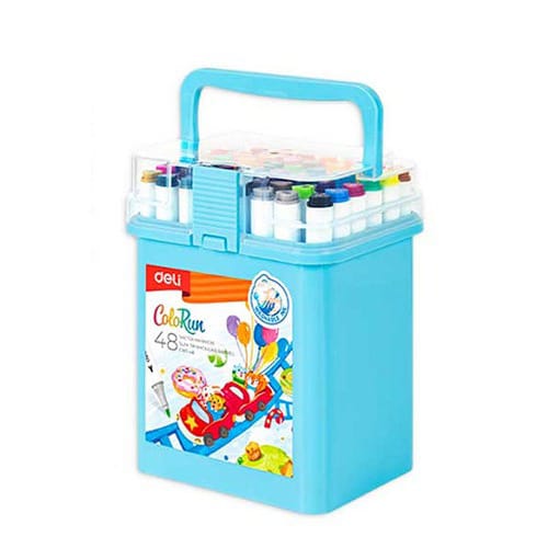 Marcadores lavables Deli Color Run - Juego de 12/24/36/48 Colores