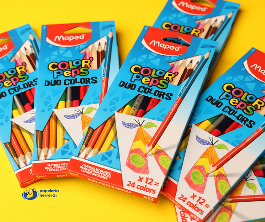 CRAYON MAPED COLOR PEPS DUO COLORS X12=24 COLORES