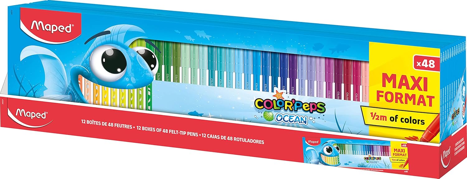 MARCADORES MAPED OCEAN 48 COLORES