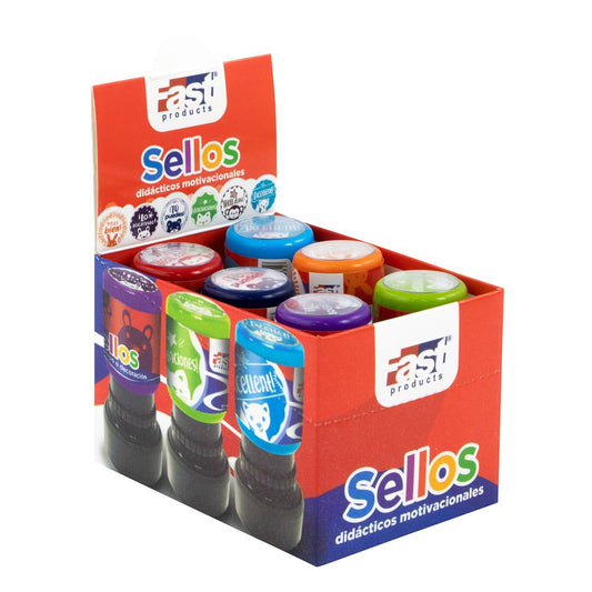 SELLO FAST ESCOLAR SET CON 6 DISEÑOS (2X30)