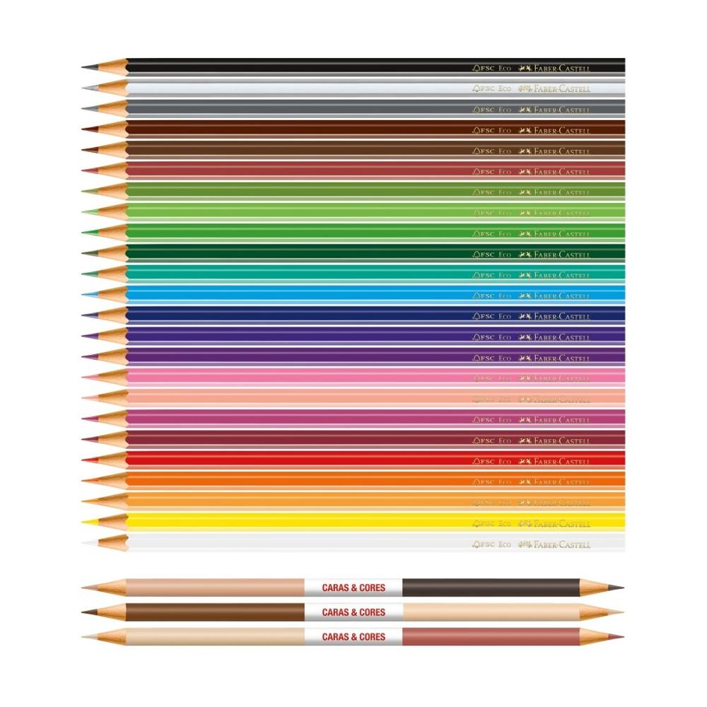 CRAYON DE MADERA FABER CASTELL 120112 24 COL+3 BI (6X12)