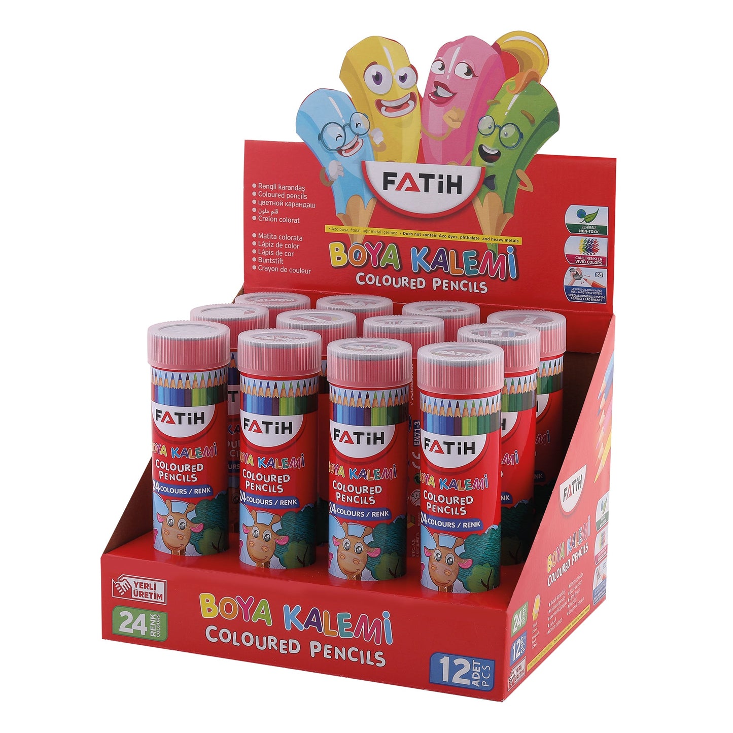 Crayones 24 colores en tubo