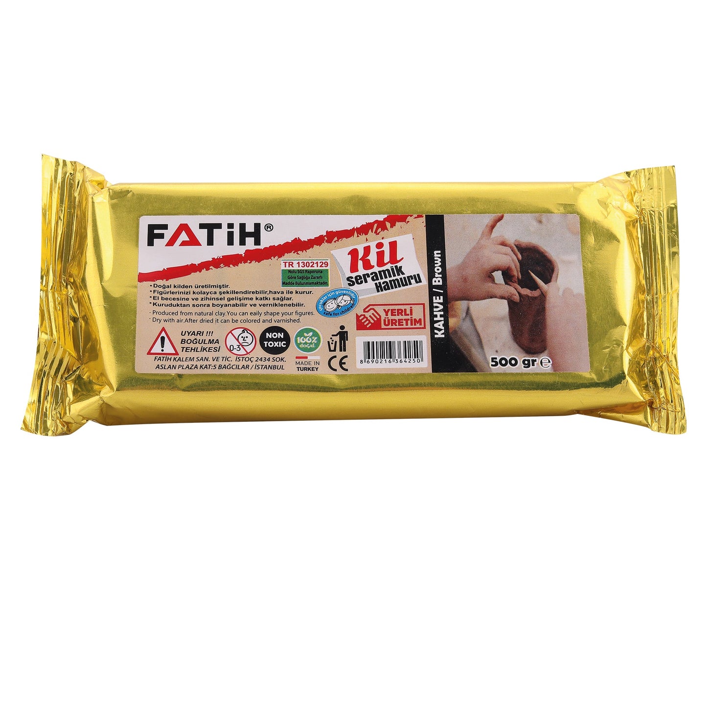 Arcilla natural Fatih marrón 500 gr