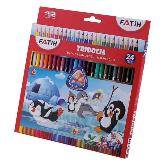 Crayones triangulares Tridocia Fatih  24 colores