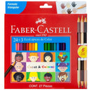 CRAYON DE MADERA FABER CASTELL 120112 24 COL+3 BI (6X12)