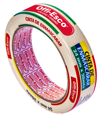 Cinta de enmascarar (maskin tape) 24 mm x 30 mts