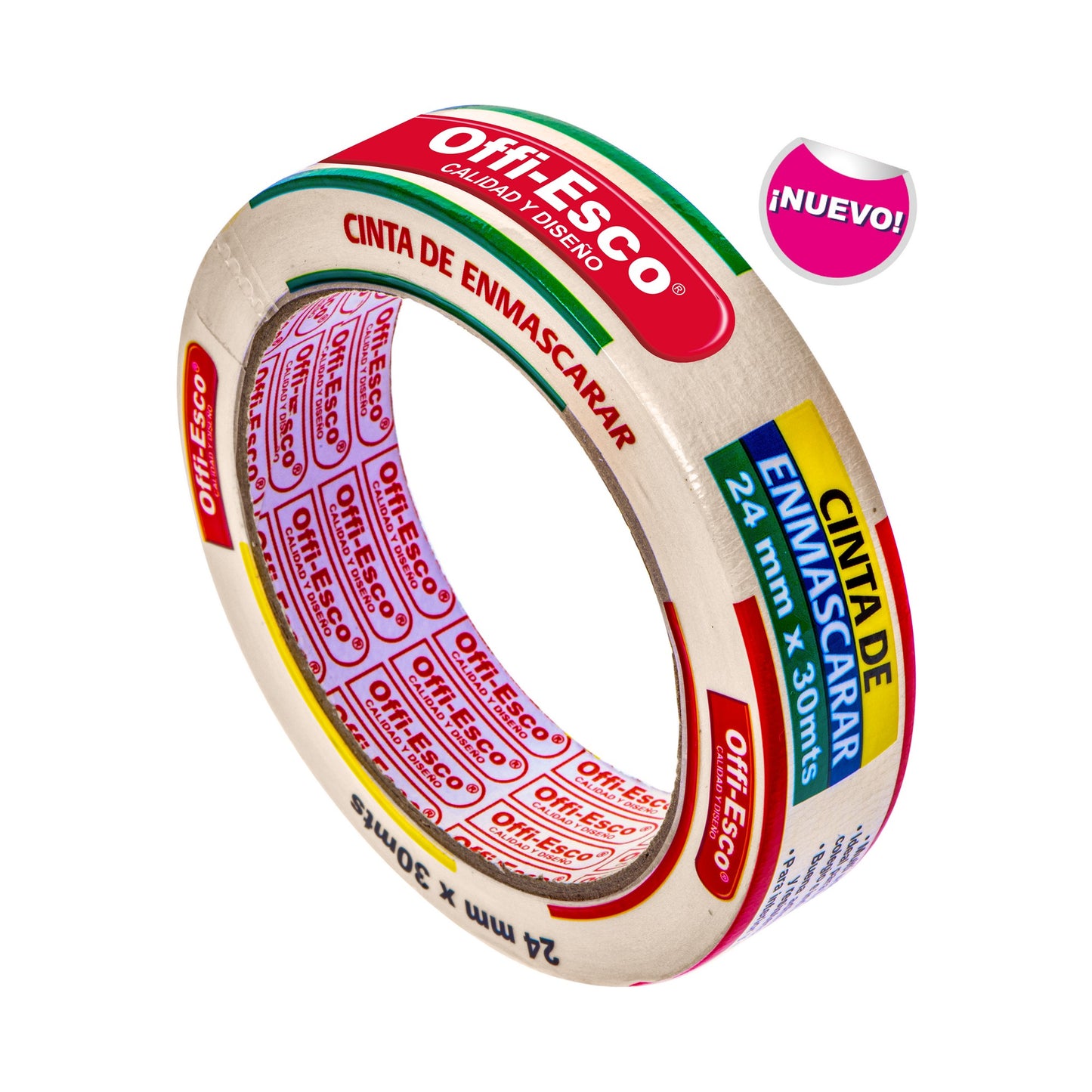 Cinta de enmascarar (maskin tape) 24 mm x 30 mts