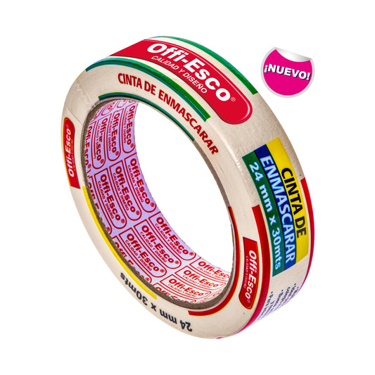 Cinta de enmascarar (maskin tape) 24 mm x 30 mts