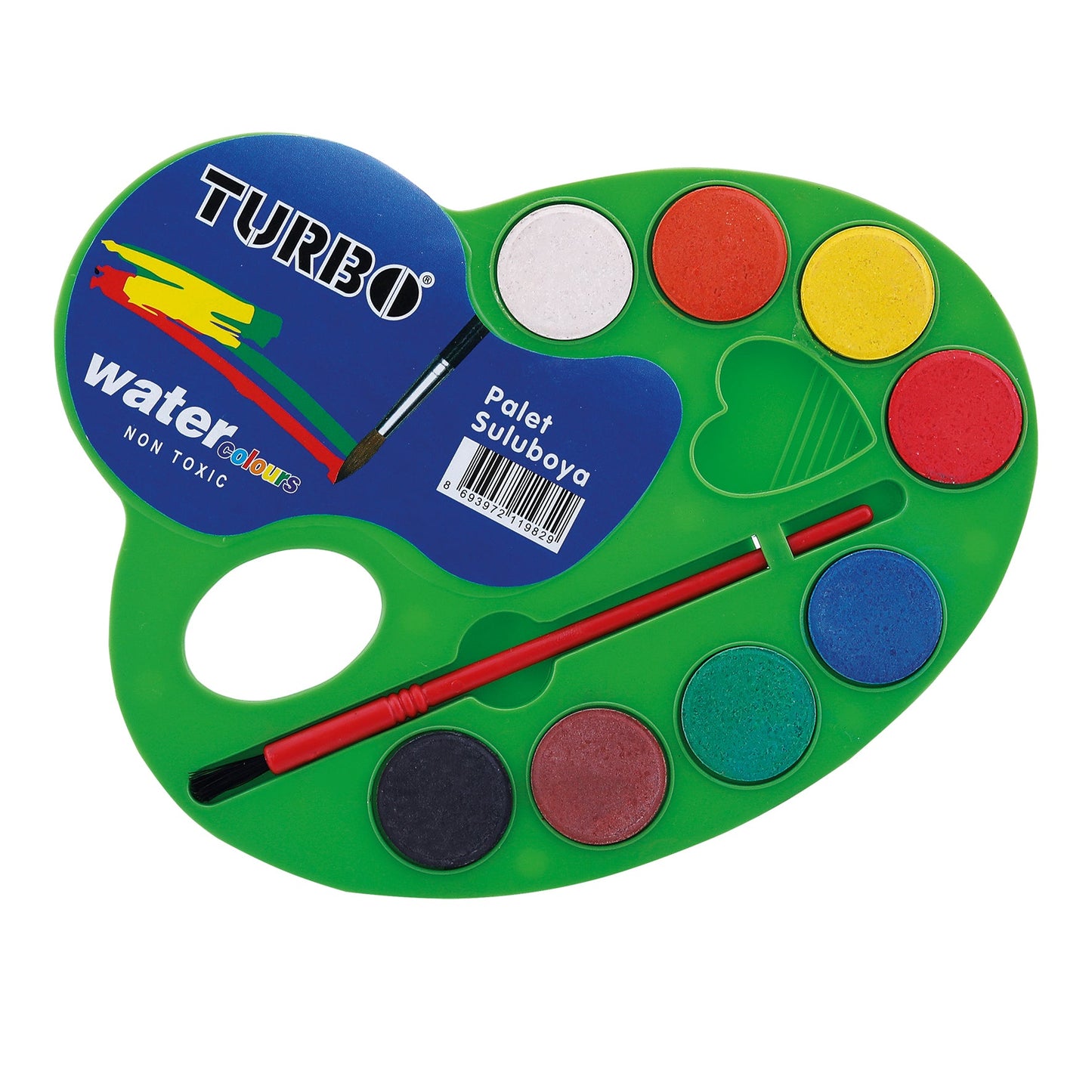 Paleta de acuarelas Turbo 8 colores