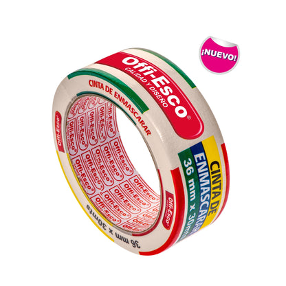 Cinta de enmascarar (maskin tape) 36 mm x 30 mts