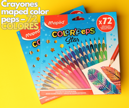 CRAYON MAPED 832072 COLOR PEPS TRIANGULAR 72 COLORES