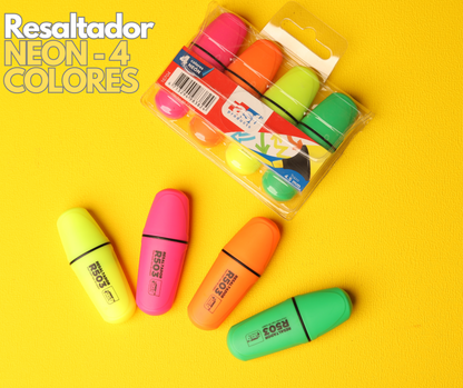 RESALTADOR FAST ESTUCHE DE 4 COLORES