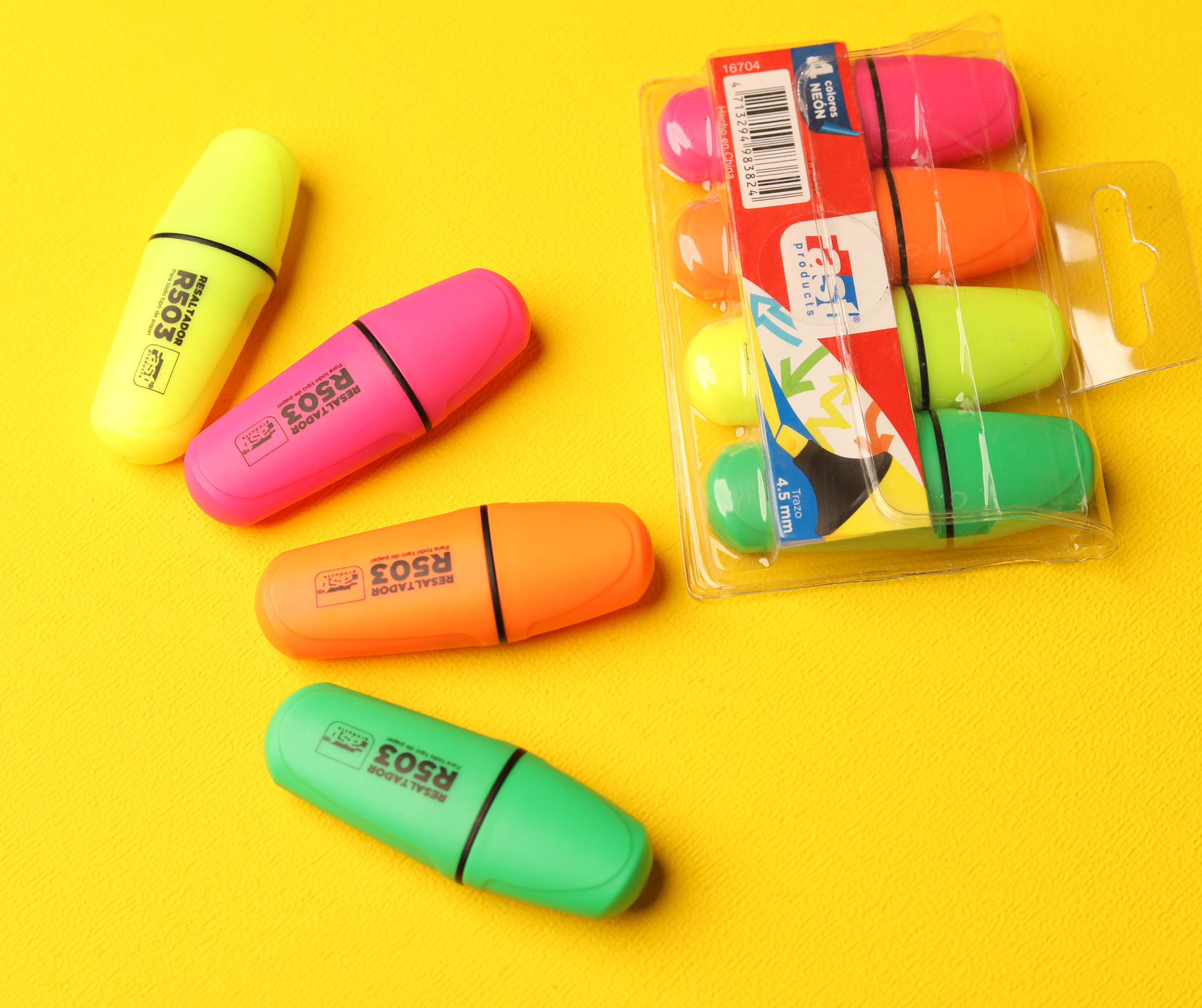 RESALTADOR FAST ESTUCHE DE 4 COLORES
