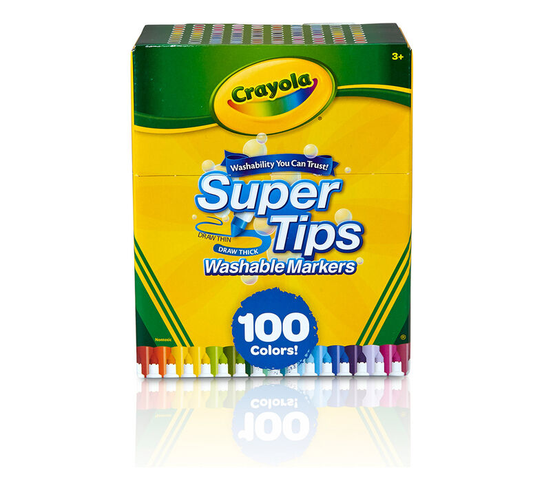 Marcadores lavables Super Tips, 100 unidades