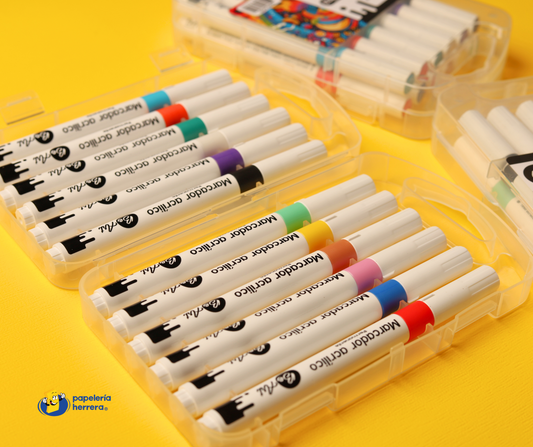 MARCADOR ACRILICO BE ART 12COL. ESTUCHE PLASTICO