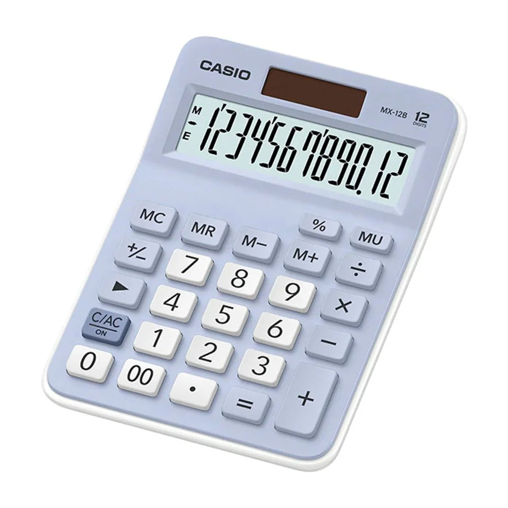 CALCULADORA DE ESCRITORIO CASIO MX-12B-LB 12D CELESTE