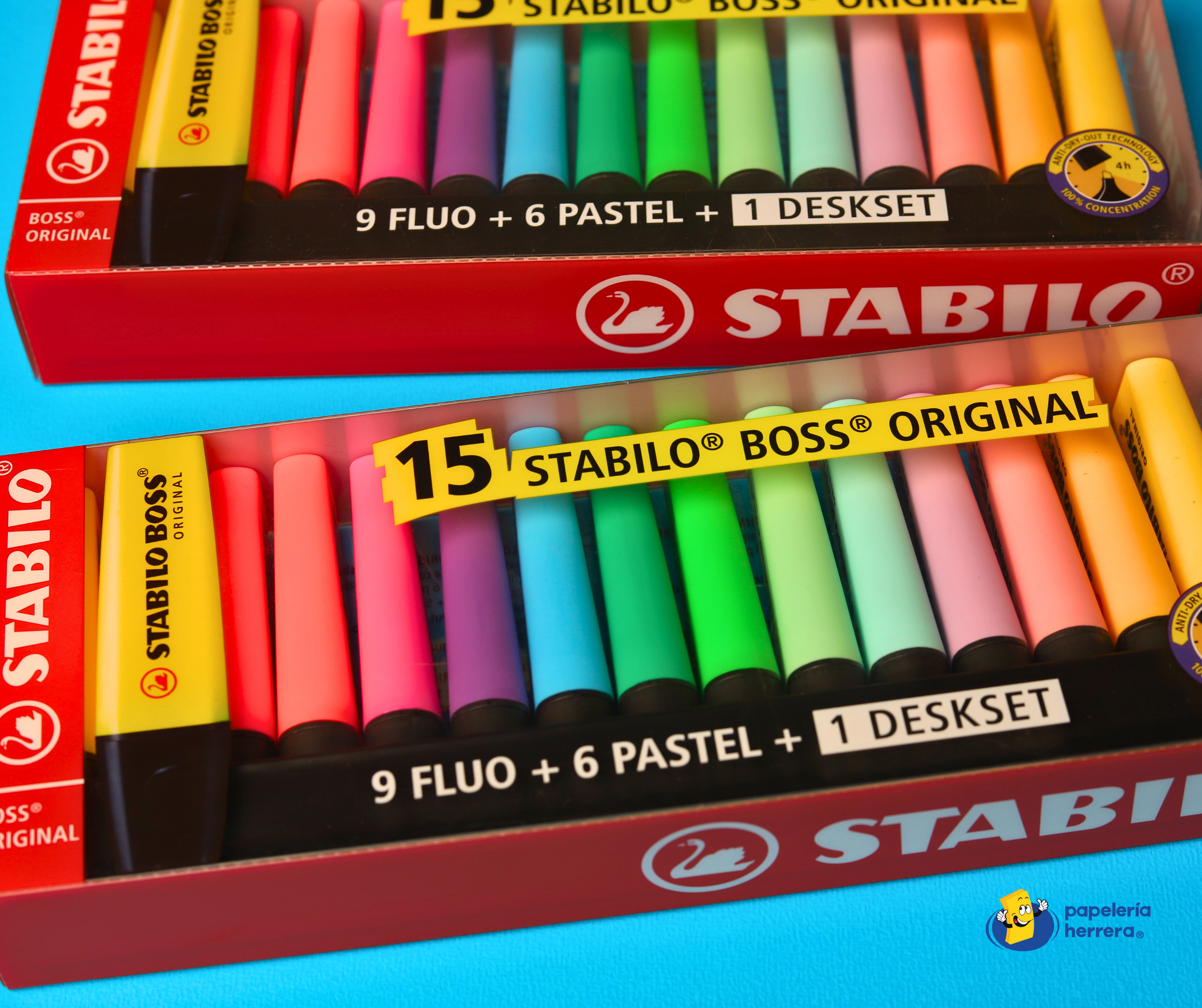 RESALTADOR STABILO BOSS 15 UNID. ORIGINAL