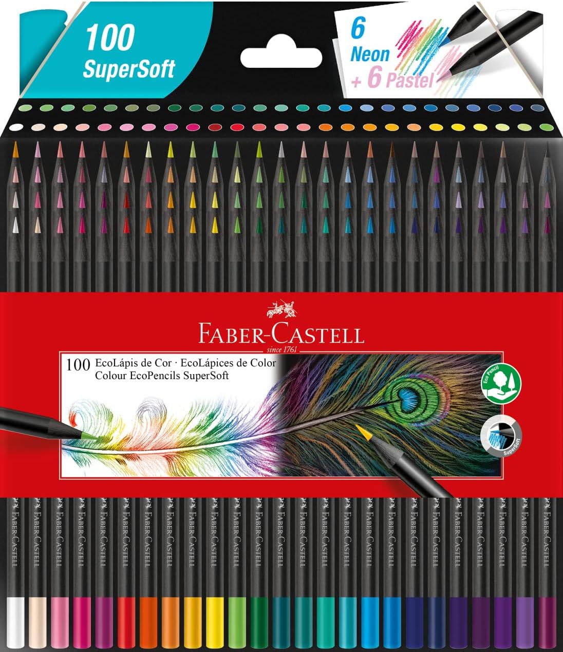 CRAYON DE MADERA FABER CASTELL SUPERSOFT 100 COLORES