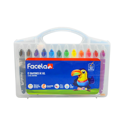 Crayones de Gel facela 12 UNIDADES