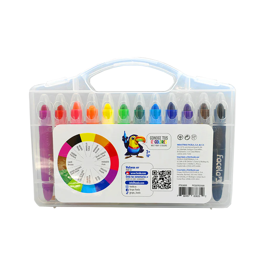 Crayones de Gel facela 12 UNIDADES