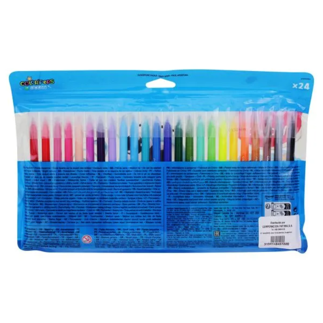 MARCADORES EN ESTUCHE MAPED OCEAN 24 COLORES