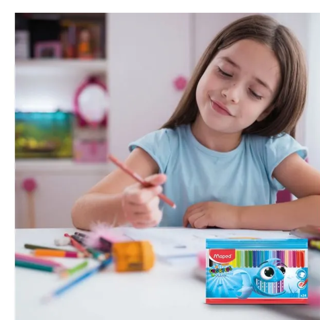 MARCADORES EN ESTUCHE MAPED OCEAN 24 COLORES