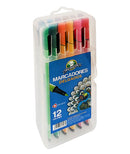 MARCADORES EN ESTUCHE PLASTICO TRIANGULAR 12 COLORES MIS PASITOS
