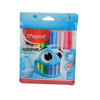 MARCADORES EN ESTUCHE MAPED OCEAN 12 COLORES