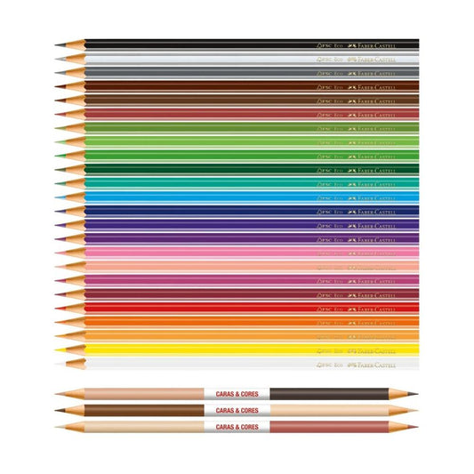 CRAYON DE MADERA FABER CASTELL 120112 24 COL+3 BI (6X12)