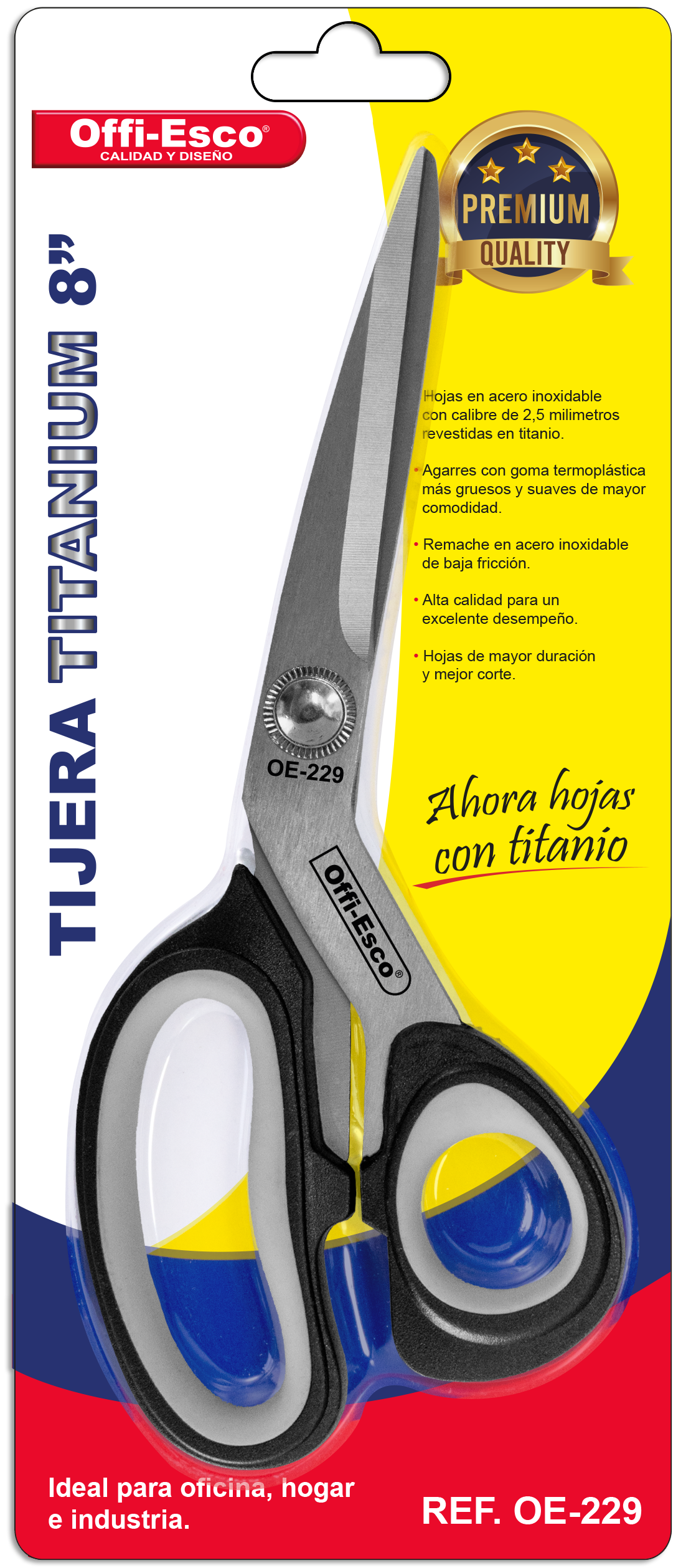 TIJERA DE OFICINA 8.0" TITANIUM P100 OE-229