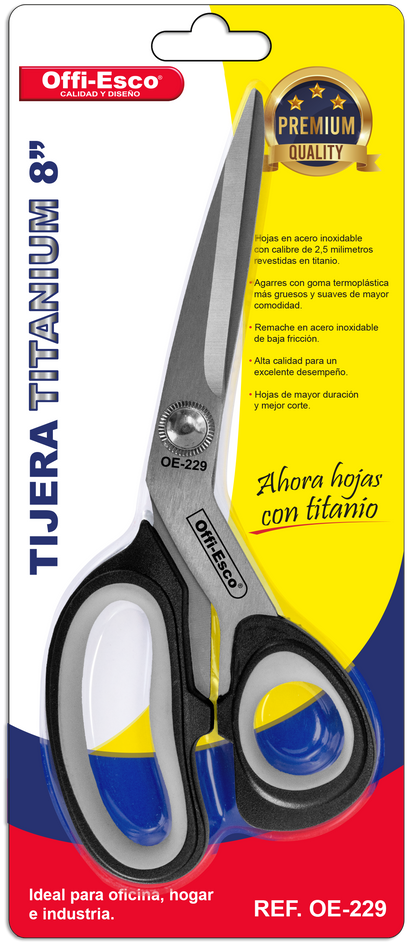 TIJERA DE OFICINA 8.0" TITANIUM P100 OE-229