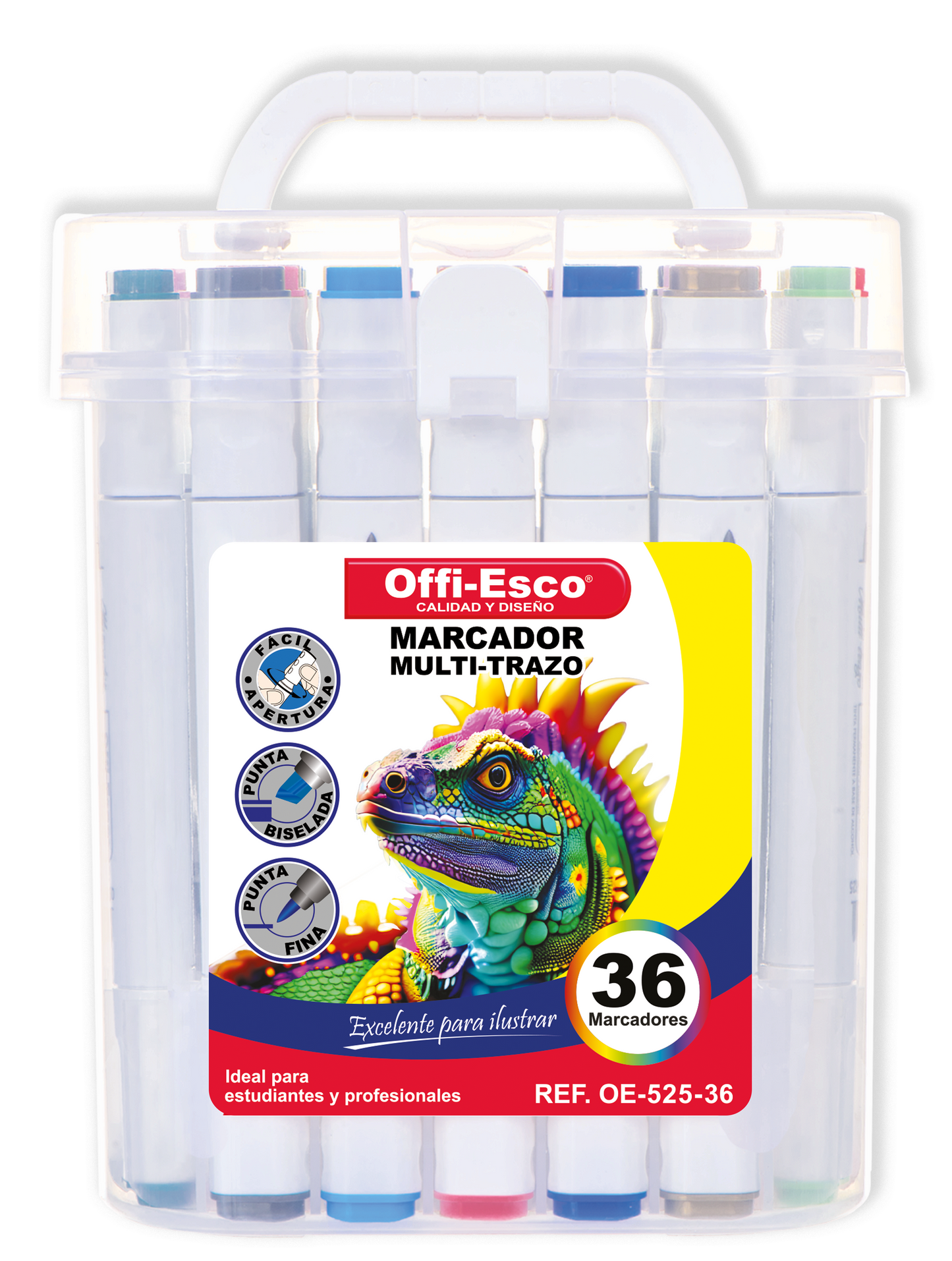 Marcador permanente multi-trazo x 36 Unds OE-525-36