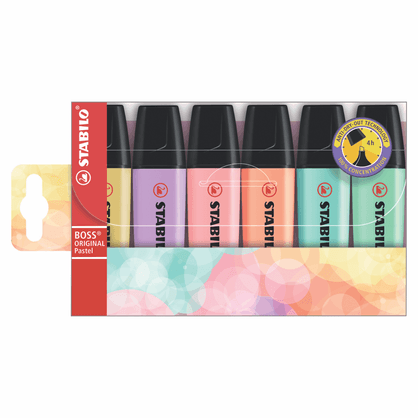 Resaltador Stabilo Boss Pastel Estuche 6 Unidades