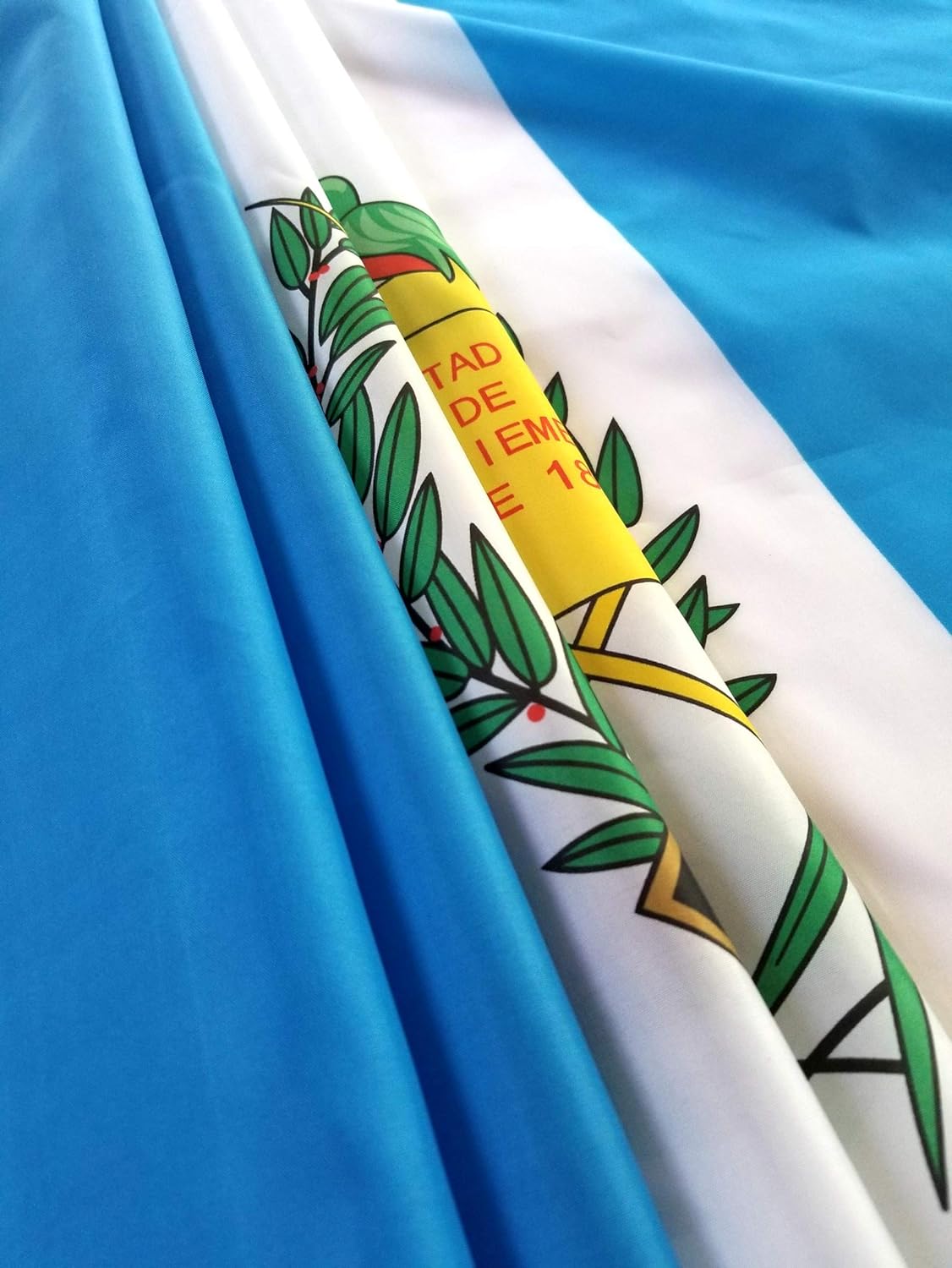 BANDERA DE GUATEMALA ESCUDO SUBLIMADO