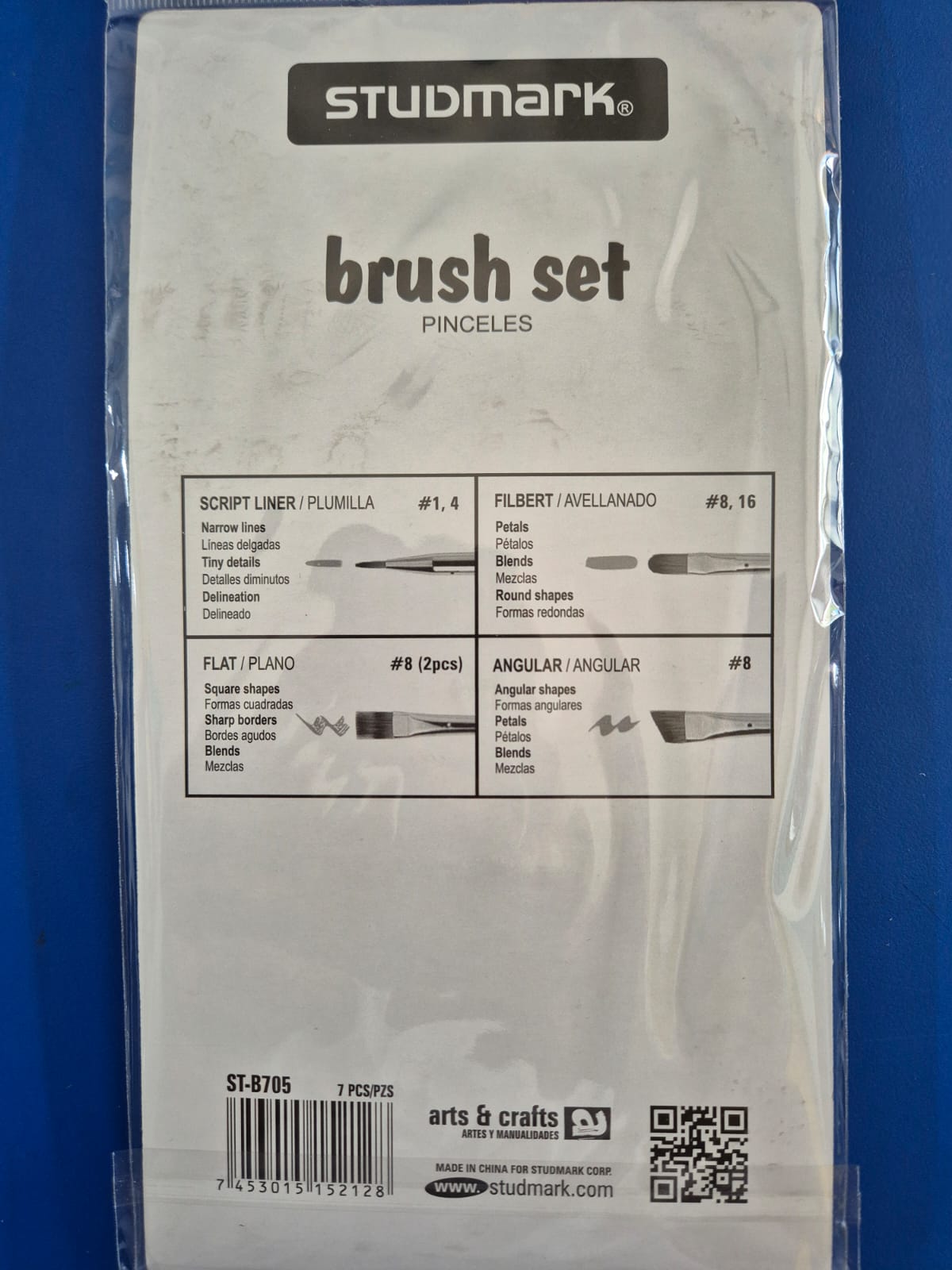 Pinceles studmark B705 nylon set 7 piezas