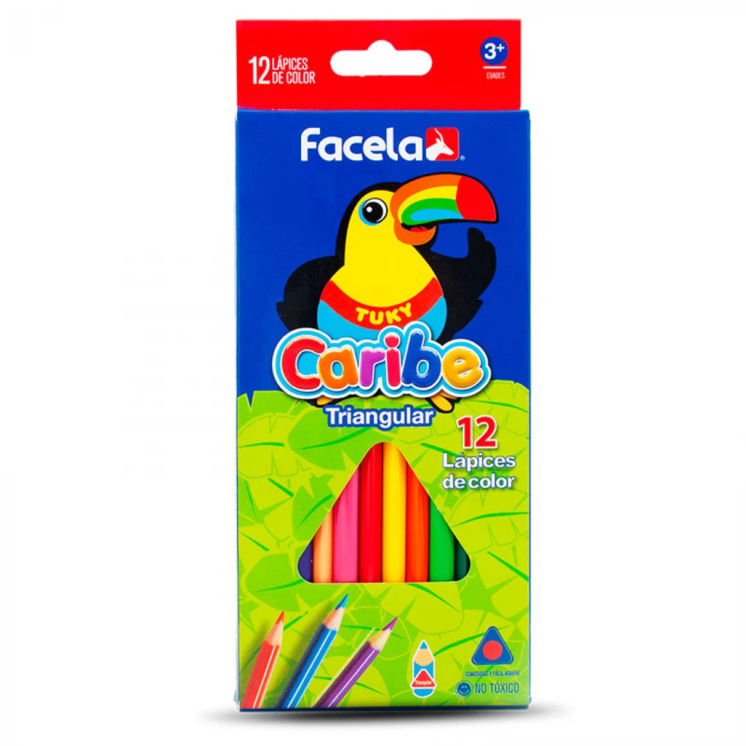 CRAYON FACELA LARGO 12 COLORES