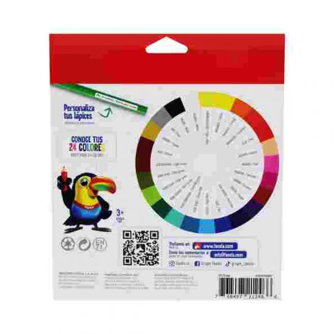 CRAYON FACELA LARGO 24 COLORES