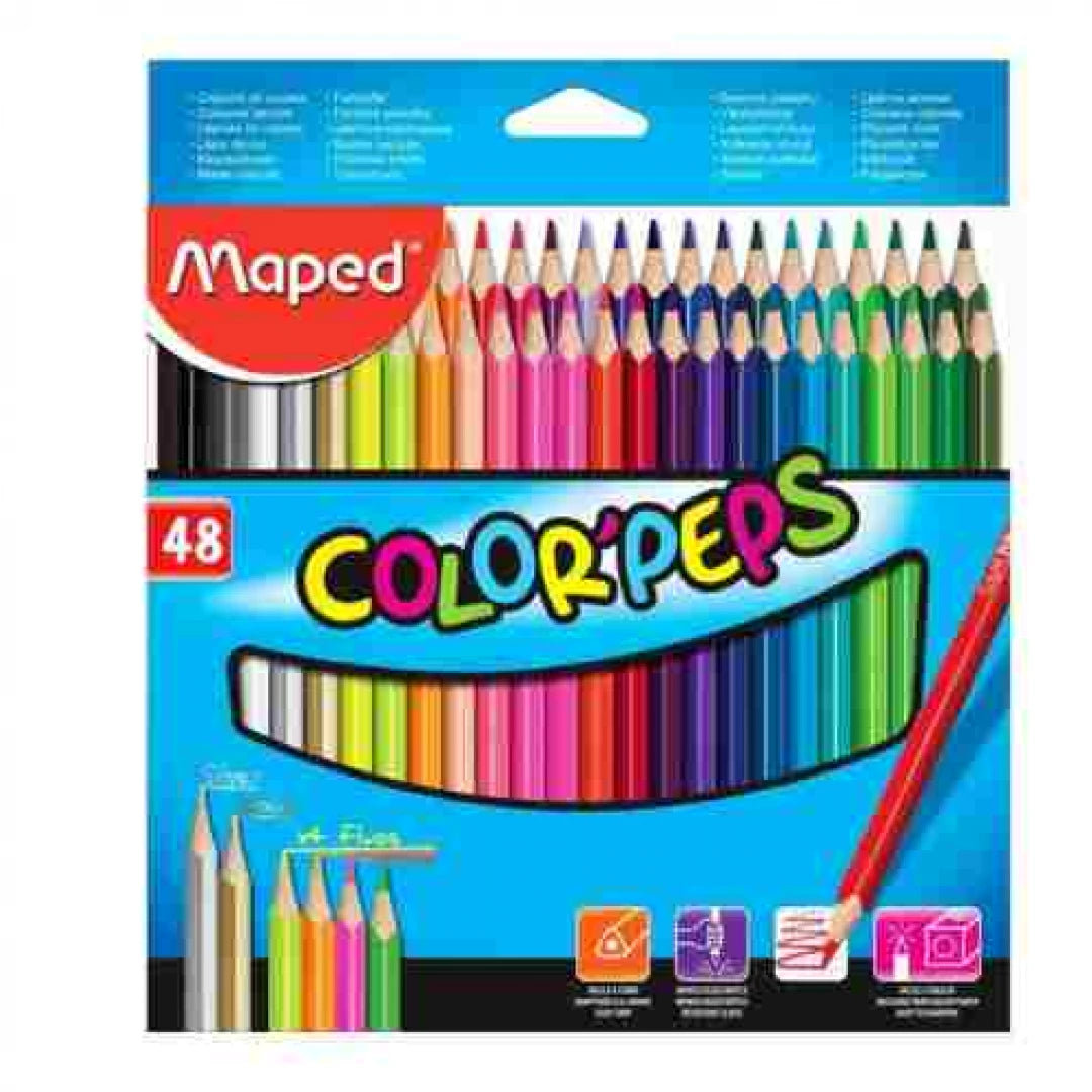 CRAYON MAPED 832048 COLOR PEPS TRIANGULAR 48 COLORES