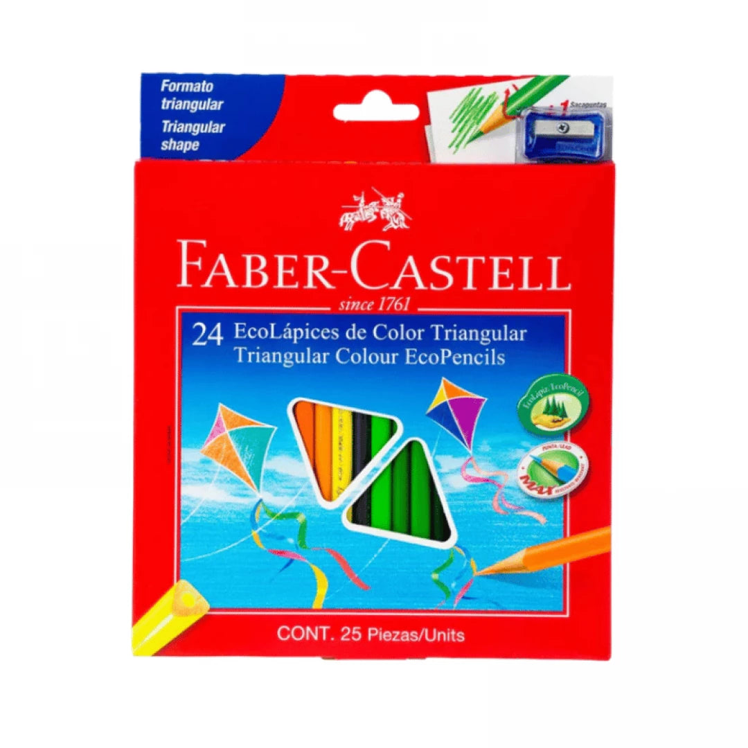 CRAYON FABER CASTELL 120124 24 COLORES LARGO