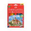 CRAYON FABER CASTELL LARGO 36 COLORES + SACAPUNTAS