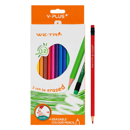 CRAYON Y-PLUS 12 COLORES BORRABLE LARGO